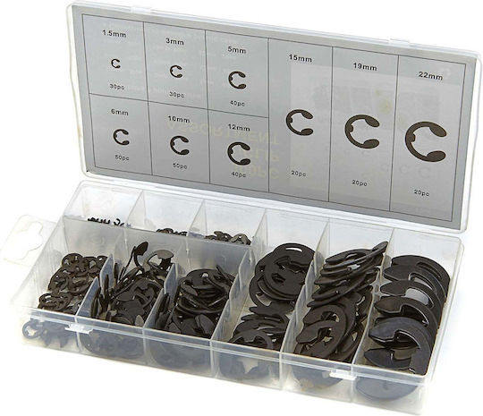 Set Siguranțe Tip Metric E-clip 300 Bucăți