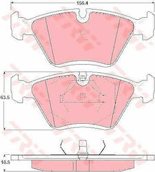 Set Brake Pads Disc Brake Trw Gdb1355 Set Brake Pads Disc Brake Trw Gdb1355