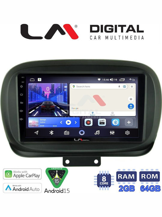 LM Digital Car Audio System for Fiat 500X 2014 Bluetooth USB Wi-Fi GPS Apple CarPlay Android Auto