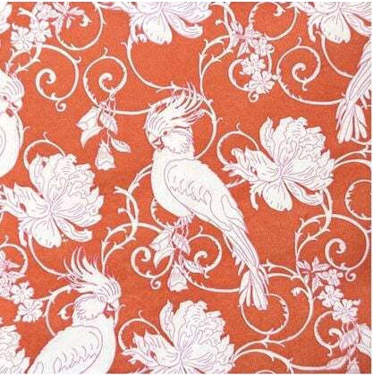 Xαρτοπετσέτες Cocktail Perruche Orange 12.5x12.5cm Francoise Paviot 20 Tεμάχια
