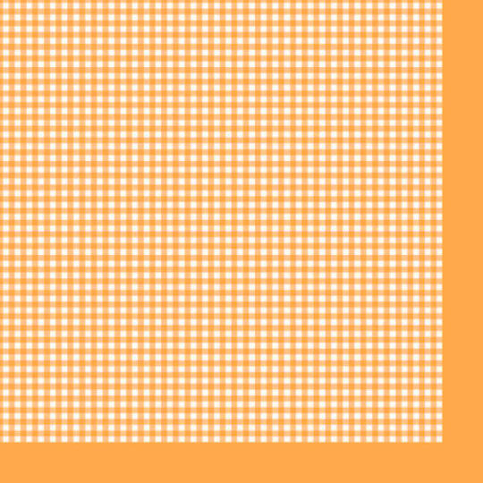 Napkins Orange Check 33x33cm 20pcs 1 Pack