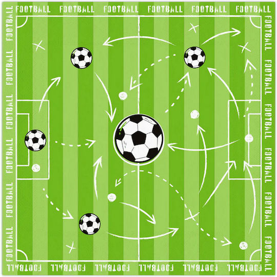 Football Napkins World Cup Birthday 33x33cm X10