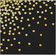 Black Napkins Gold Dots Party 33x33cm 10pcs