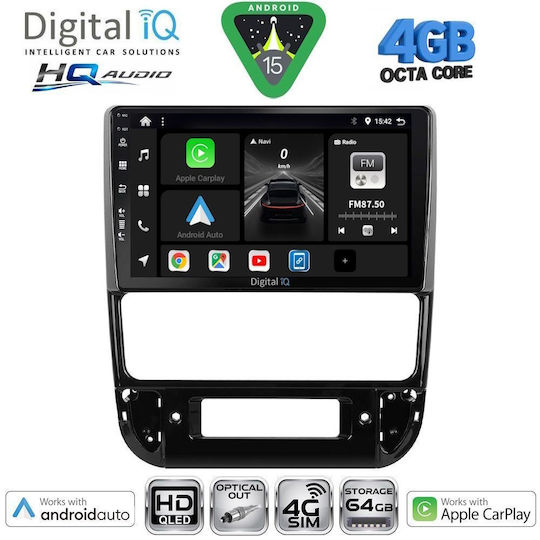 Digital IQ Ηχοσύστημα Αυτοκινήτου για Peugeot 406 1998-2004 (Bluetooth/USB/WiFi/GPS/Apple-Carplay/Android-Auto) με Οθόνη Αφής 9"