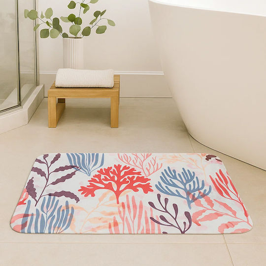 HowHomely Πατάκι Μπάνιου Microfiber Ροζ 45x70εκ.