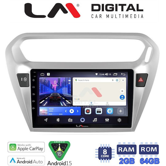 LM Digital Car Audio System for Peugeot 301 2012 Bluetooth USB Wi-Fi GPS Apple CarPlay Android Auto
