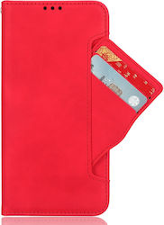 Tel1 TCL 40 NXTPAPER 4G Skin Feel Calf Card Slots Book Case Red Tel1 TCL 40 NXTPAPER 4G Skin Feel Calf Card Slots Book Case Red