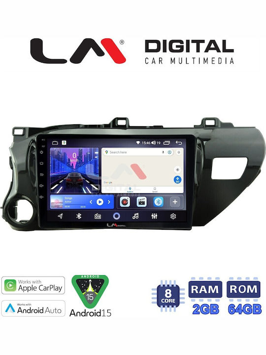 LM Digital Car Audio System for Toyota Hilux 2017 Bluetooth USB Wi-Fi GPS Apple CarPlay Android Auto