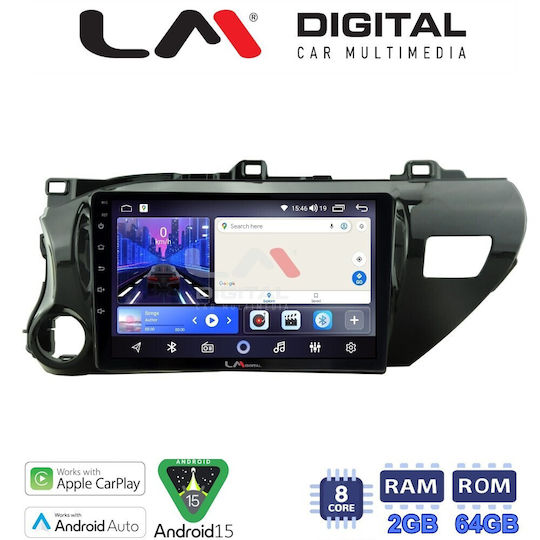 LM Digital Car Audio System for Toyota Hilux 2017 Bluetooth USB Wi-Fi GPS Apple CarPlay Android Auto