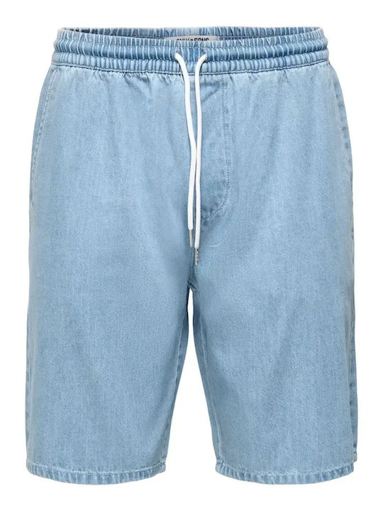 Ανδρική Βερμούδα Τζιν L.t Blue Denim