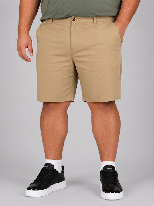 Double Plus Size Men's Chino Shorts Beige