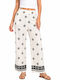 Women's Linen Pantaloons in Regular Fit Beige SC-C6608-26TR-Beige