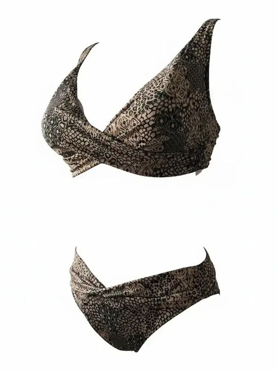 Set Bikini High Waist Animal Print Animal Print C-6394
