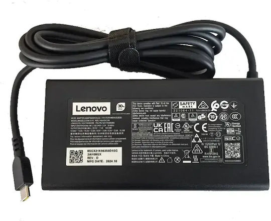 Lenovo USB-C Φορτιστής Laptop 140W 20V 7A για Lenovo με Αποσπώμενο Καλώδιο Τροφοδοσίας και με σετ βυσμάτων