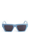 Zeus & Dione Unisex Sunglasses with Light Blue Horn-Rimmed Frame CREON C2