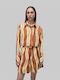 Long Sleeve Women's Cotton Shirt Brown