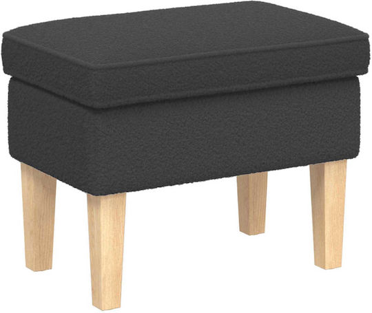 Stoff Fußhocker Dunkelgrau 55x35x41cm
