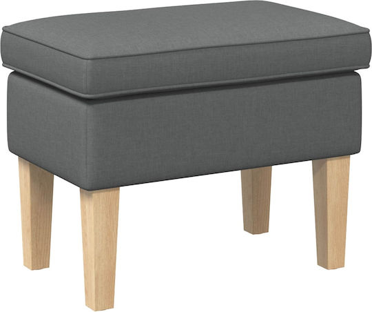 Stoff Fußhocker Dunkelgrau 55x35x41cm