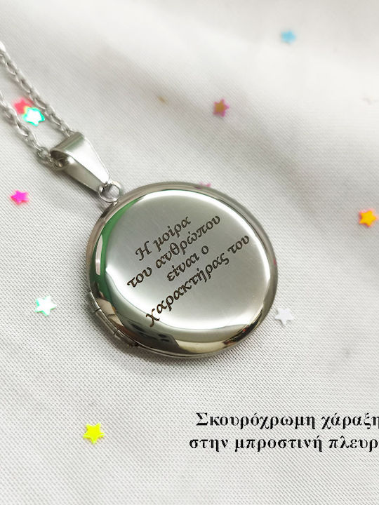 Theodora's Jewellery Necklace From Steel Jt-K887-Silver