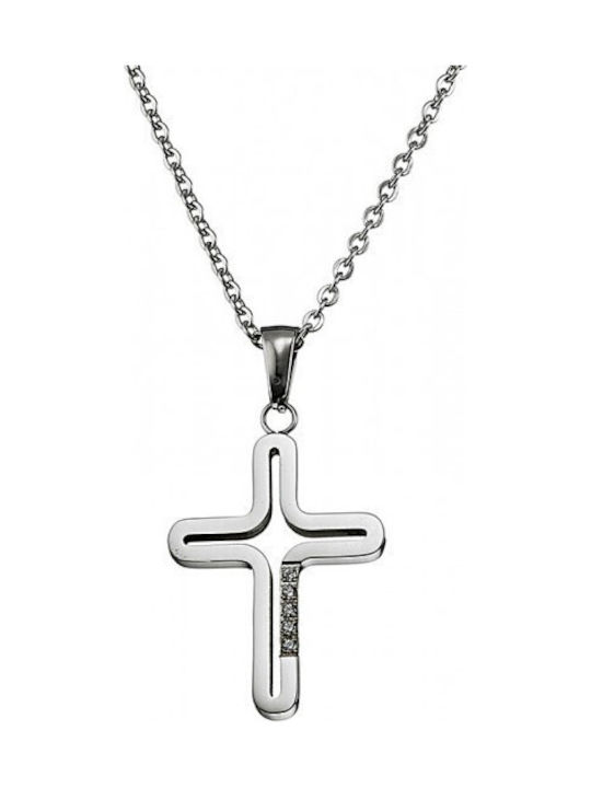 Art Collection Crucifix Pentru Bărbați Din Oțel Cu Lanț