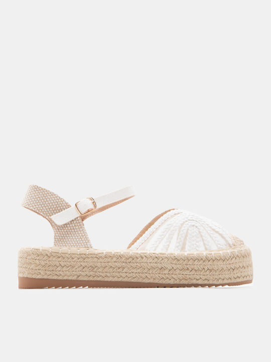 Women's Flat Sandals Flatforms White