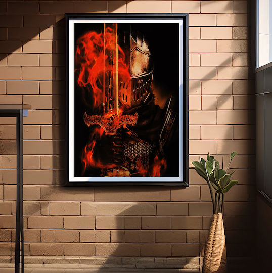 Gaming Poster Dark Souls Iii Gm2365 40cm X 50cm Κορνίζα Φυσικό Ξύλου Μπεζ