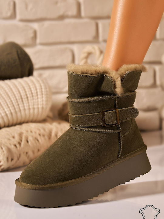 Botinelli Suede Damen Stiefeletten Grüne