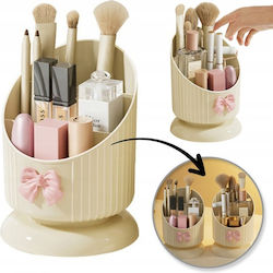 Ecarla Make-up Zubehör Organizer 15.8x11cm Creme Rosa Schleife CB67