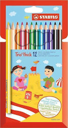 Coloured Pencils 203 Stabilo Trio Thick 12pcs