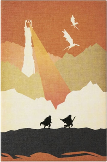 Moleskine Lord Rings Limited Edition Σημειωματάριο Ριγέ με Σκληρό Εξώφυλλο Πορτοκαλί