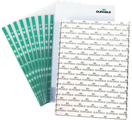 Durable Ζελατίνη A4 Τρυπες Glass Clear Κουτί 100τεμ Πρασινη