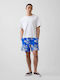Men's Swimwear Shorts Blue Floral Floral
