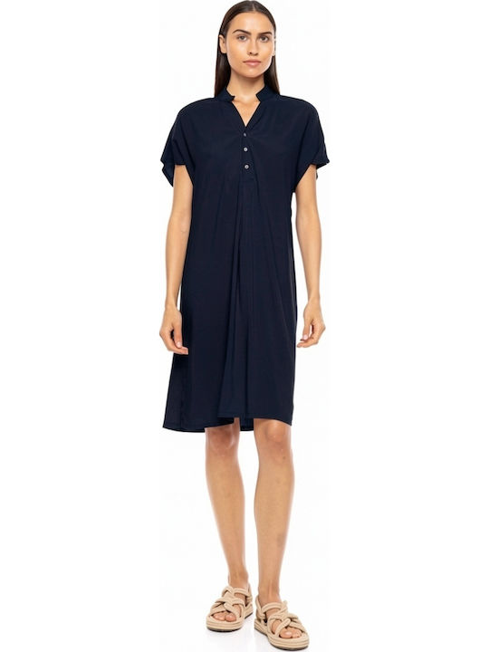 Pink Label Γυναικείο Φόρεμα Παραλίας Yacht Blue