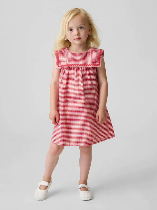 Mädchenkleid Ärmellos Leinen Geprüft Modern Rote