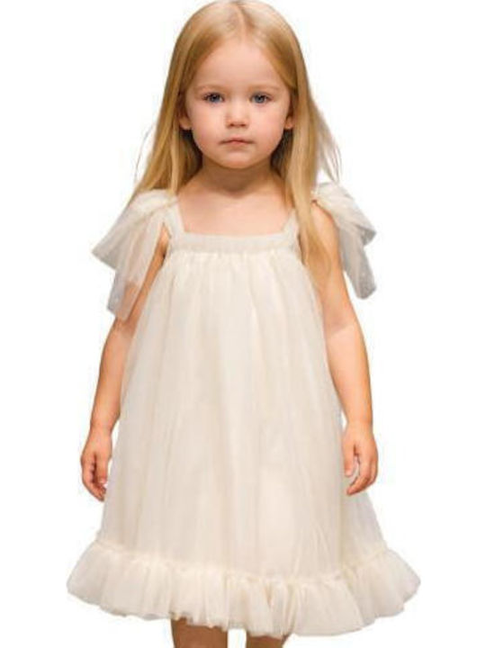 Serafino Girls Tulle White Dress