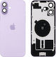 Πίσω Γυαλί Ατσάλινη Πλάκα Μαγνήτες Magsafe & Camera Lens Iphone 17 Lavender