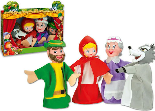 Handschuhpuppen Set Rotkäppchen Großmutter Wolf & Jäger 74134