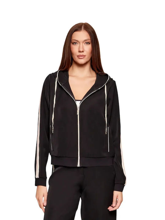 Women's Cardigan with Zipper Black