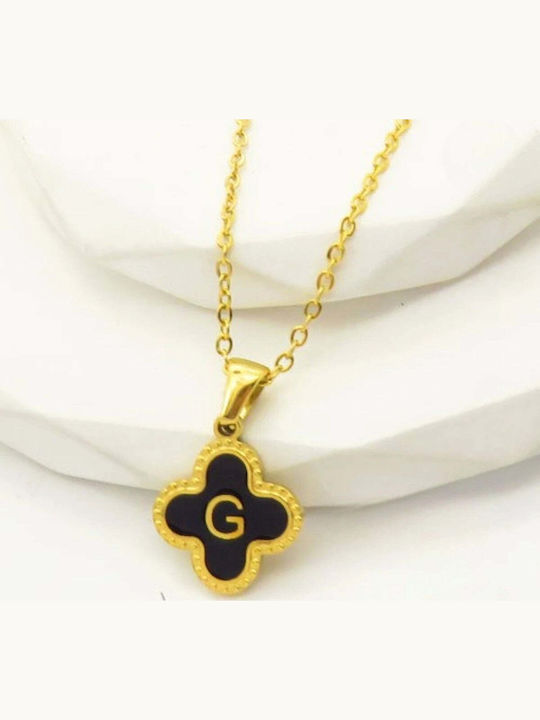 Bizou-Shop Necklace Monogram "G" From Gold Plated Steel
