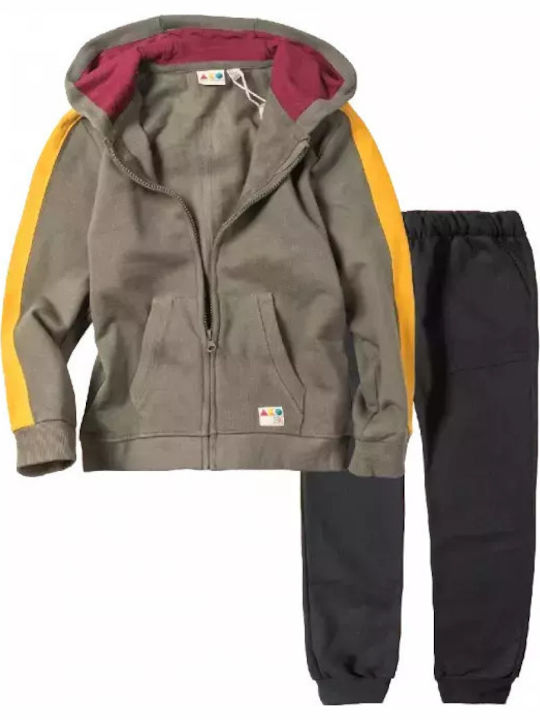 Kids Sweatpants Set Khaki