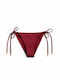 Bikini Slip με Κορδονάκια Κόκκινο