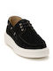 Leather Men's Moccasins In Black Colour