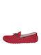 Leather Men's Moccasins in Red Colour