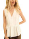 Women's Summer Linen White Blouse