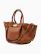 Leder Damen Handtasche Schulter Crossbody Braun