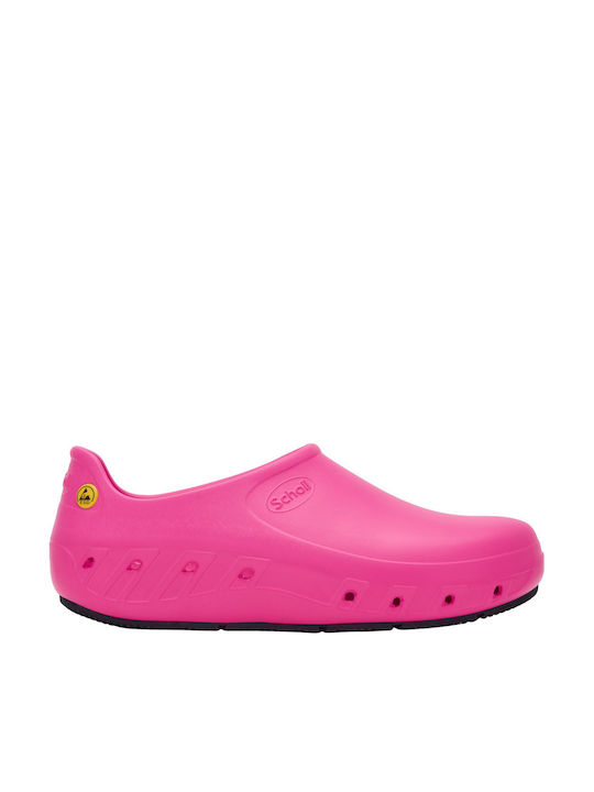 Scholl Damentliche Anatomische Holzschuhe Fuchsia