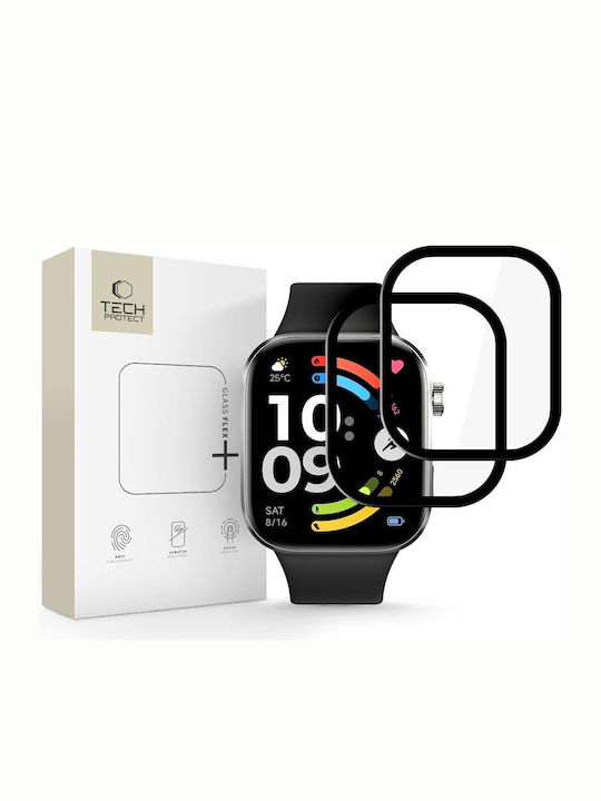 Xiaomi Redmi Watch 6 Tech-Protect Glass Flex+ 2er Pack Schwarze Bildschirmschutzfolie für Tragbare Wearables