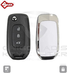 Silca Car Key Shell Foldable Blade 3 Buttons Renault