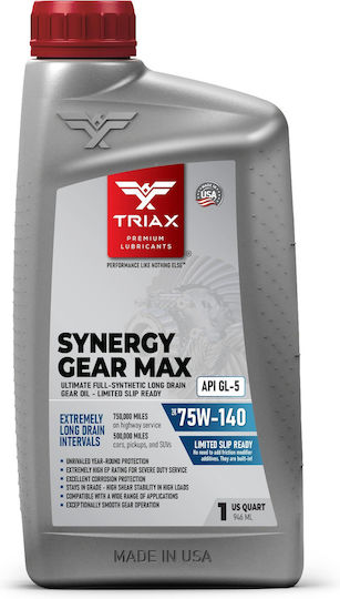 Triax Synergy Gear Max 75w-140 Gl-5 Ls Full Synthetic 946 Ml