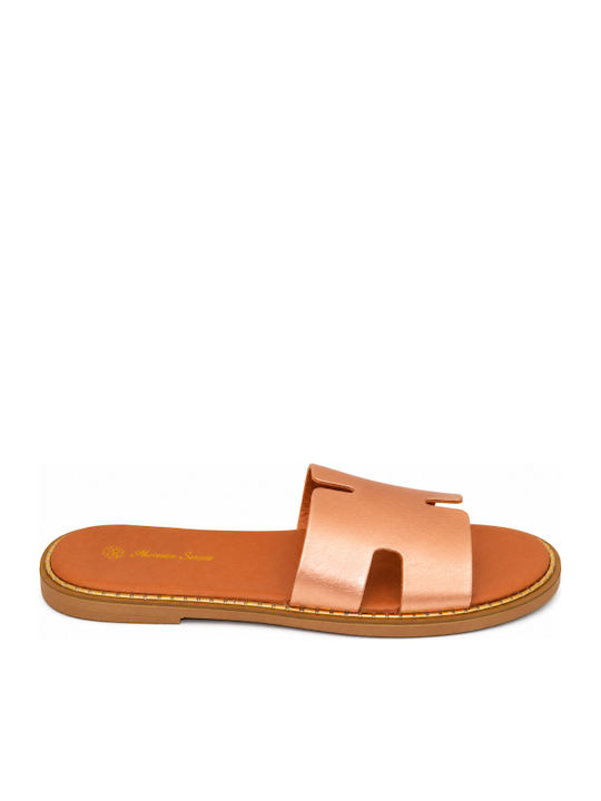 Damen Flache Sandalen Roségold SM-MRS-F07-26SA-Bronze